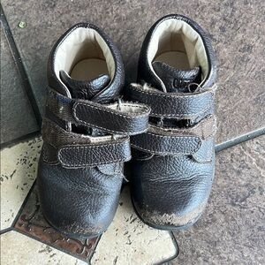 Umi Black and Brown Boots with Sturdy Rubber Sole